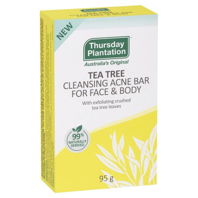 Thursday Plantation Tea Tree Cleansing Acne Bar for Face & Body 95g front image on Livehealthy HK imported from Australia