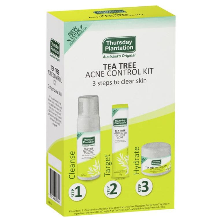 Thursday Plantation Tea Tree Clear Skin and Acne Control Pack front image on Livehealthy HK imported from Australia