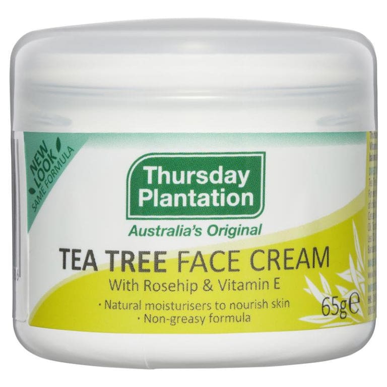 Thursday Plantation Tea Tree Face Cream 65g front image on Livehealthy HK imported from Australia