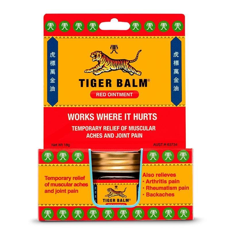 Tiger Balm Analgesic Red 18g front image on Livehealthy HK imported from Australia
