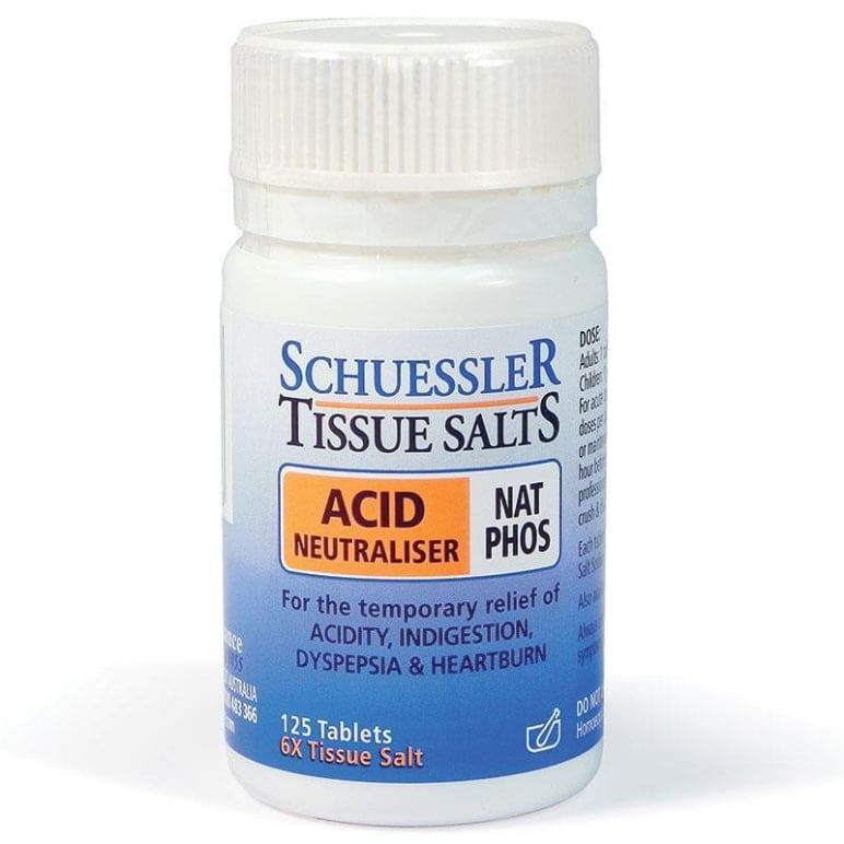 Tissue Salts Nat Phos Acid Neutraliser 125 Tablets front image on Livehealthy HK imported from Australia