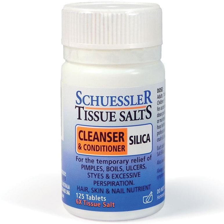 Tissue Salts Silica Cleanser & Conditioner 125 Tablets front image on Livehealthy HK imported from Australia