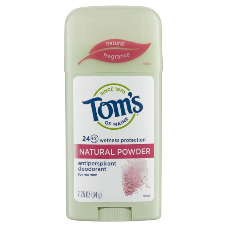 Toms For Women Antiperspirant Natural Powder 64g front image on Livehealthy HK imported from Australia