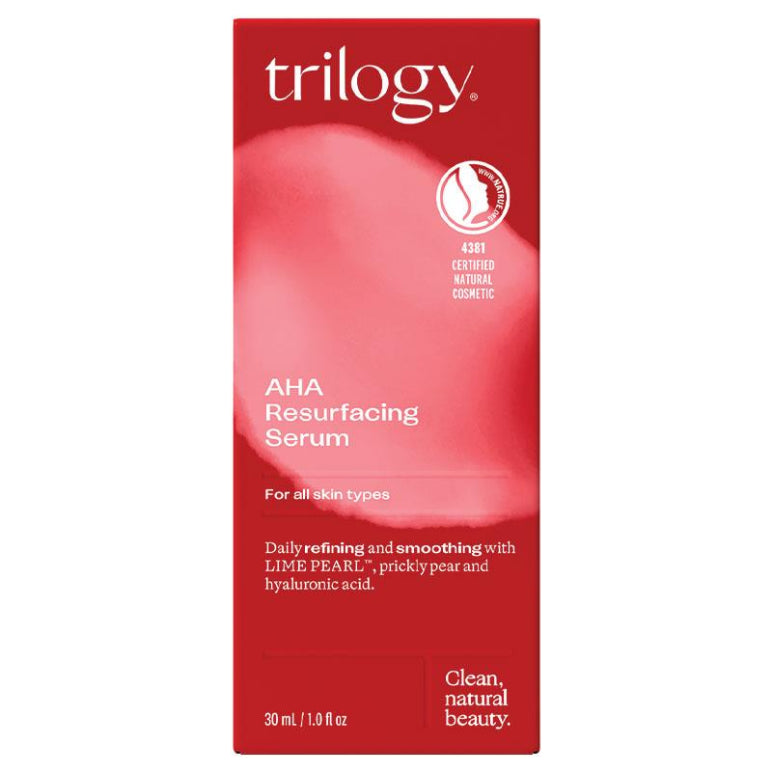 Trilogy AHA Resurfacing Serum 30ml front image on Livehealthy HK imported from Australia
