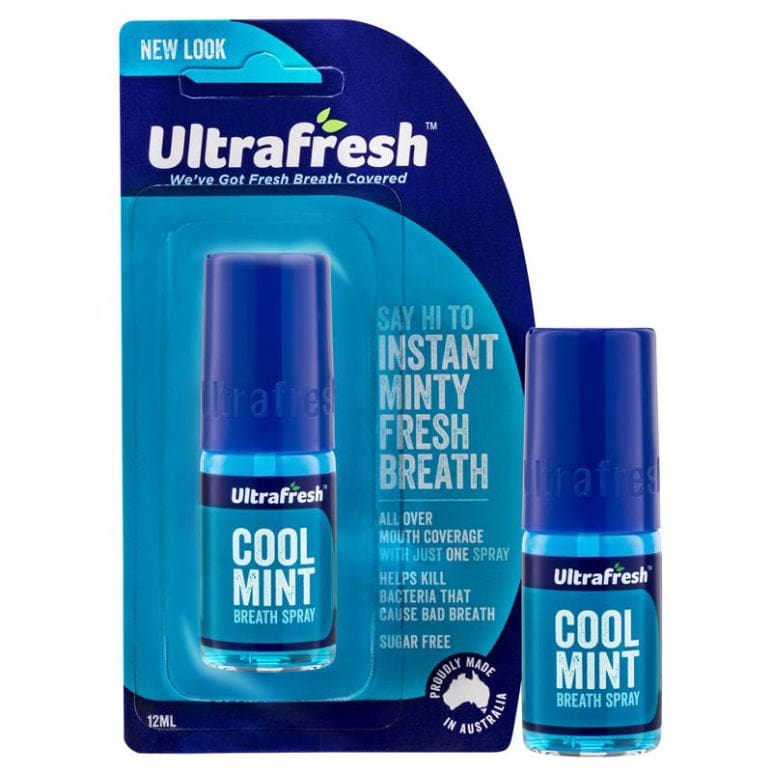 Ultrafresh Coolmint Breath Freshener 12ml front image on Livehealthy HK imported from Australia