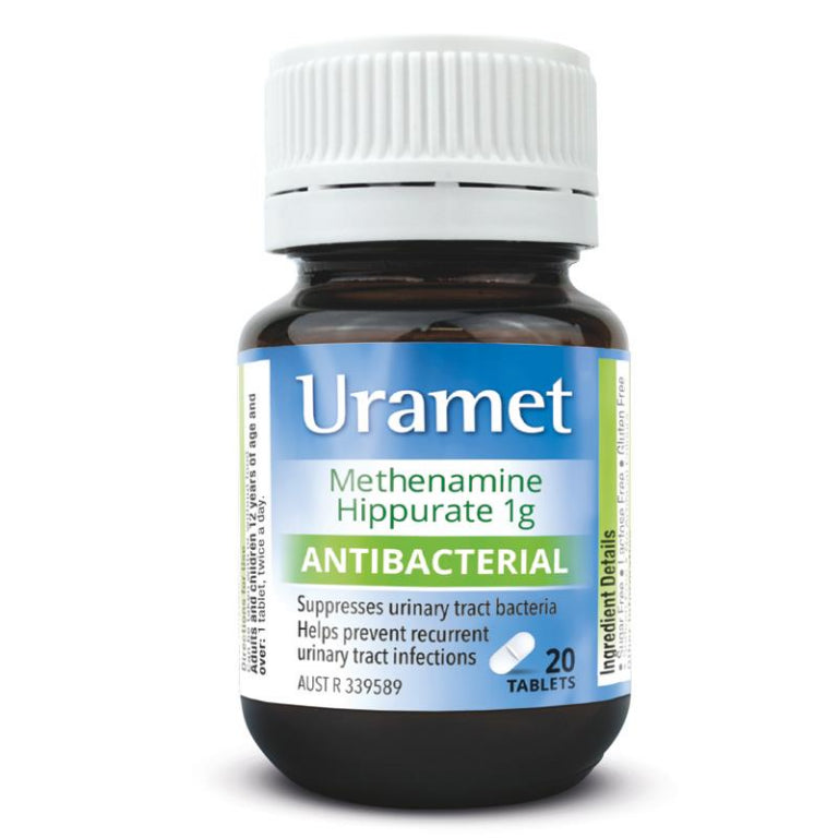 Uramet 1g 20 Tablets front image on Livehealthy HK imported from Australia