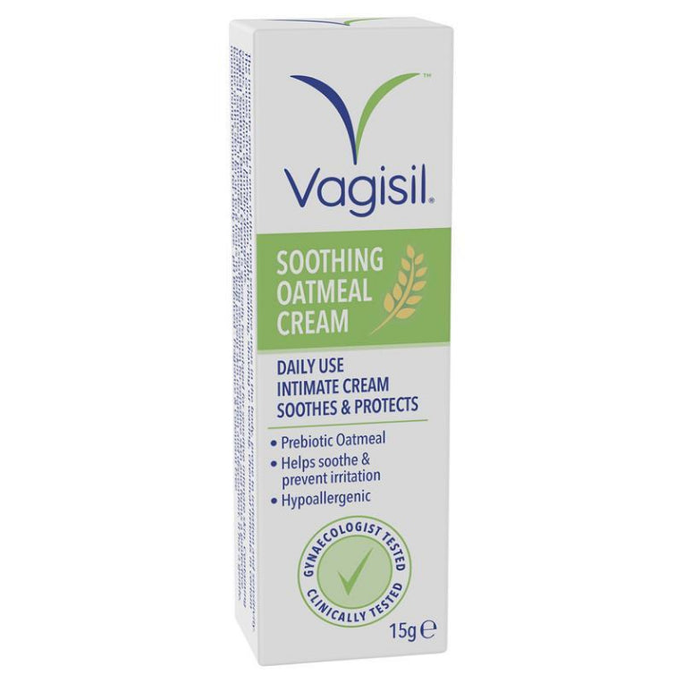 Vagisil Soothing Oatmeal Cream 15g front image on Livehealthy HK imported from Australia