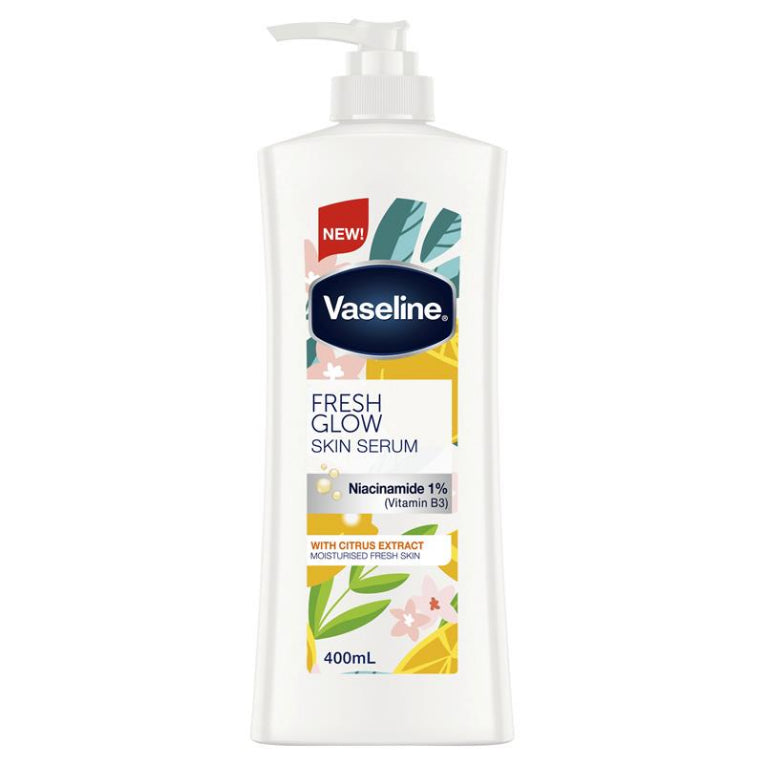 Vaseline Fresh Glow Skin Serum 400ml front image on Livehealthy HK imported from Australia