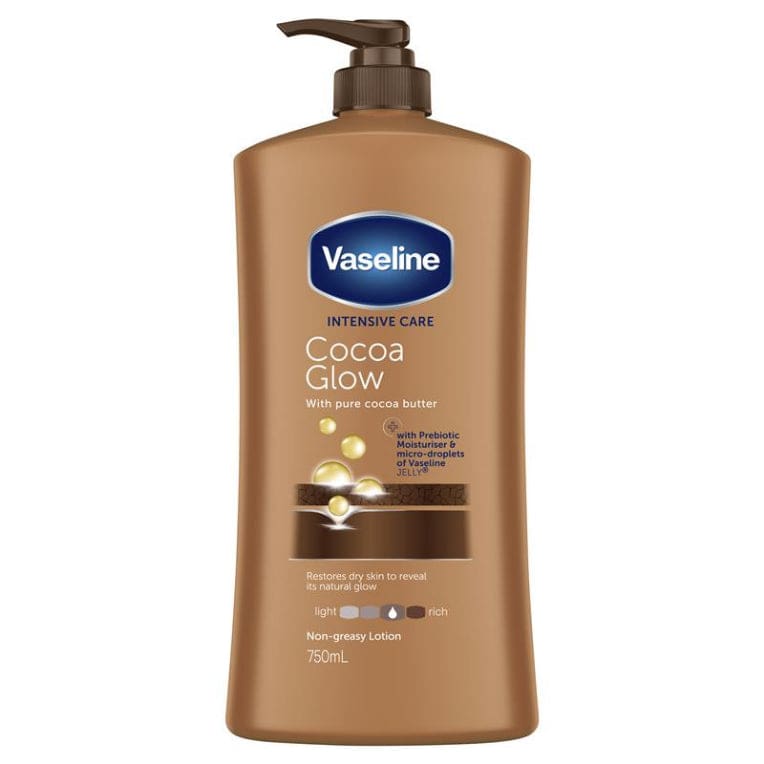 Vaseline Intensive Care Body Lotion Cocoa Glow 750ml front image on Livehealthy HK imported from Australia