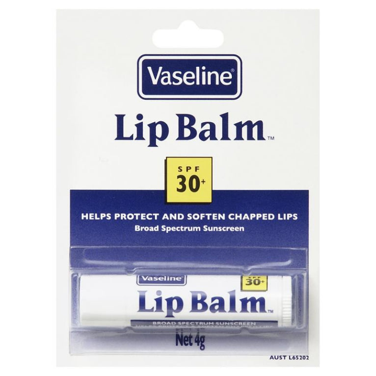 Vaseline SPF 30 Balm Lip 4g front image on Livehealthy HK imported from Australia