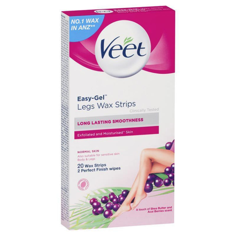 Veet EasyGrip Ready-to-Use Wax Strips 20 front image on Livehealthy HK imported from Australia