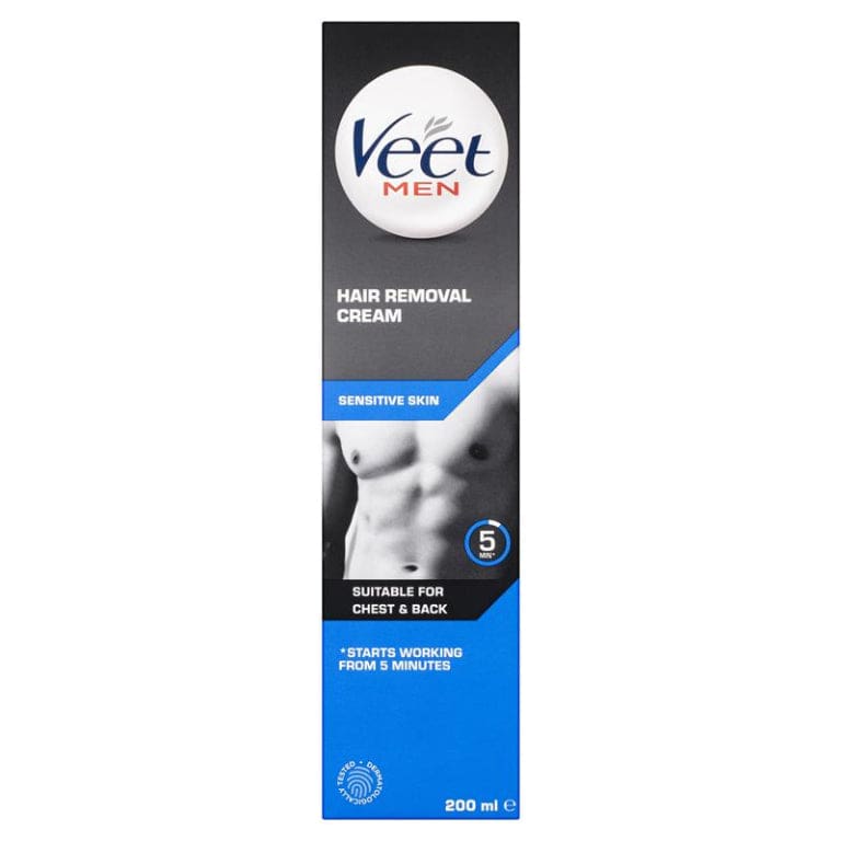 Veet For Men Hair Removal Cream Sensitive Skin 200ml front image on Livehealthy HK imported from Australia