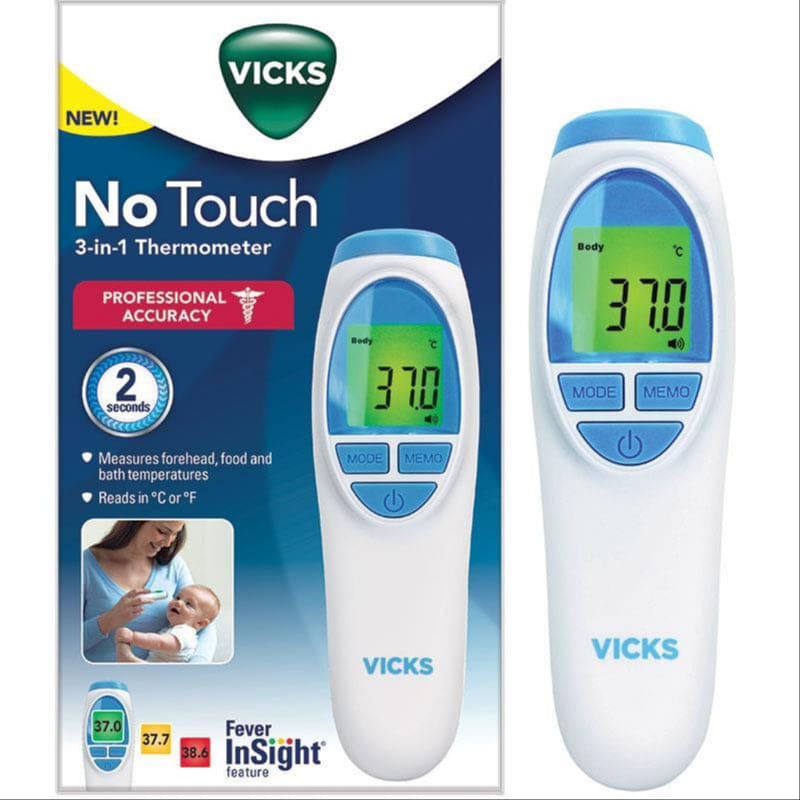 Vicks Non-Contact Forehead 3-In-1 Thermometer front image on Livehealthy HK imported from Australia