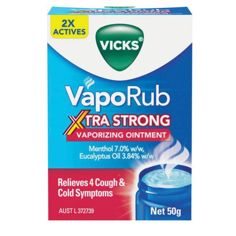 Vicks Vaporub Xtra Strong 50g front image on Livehealthy HK imported from Australia