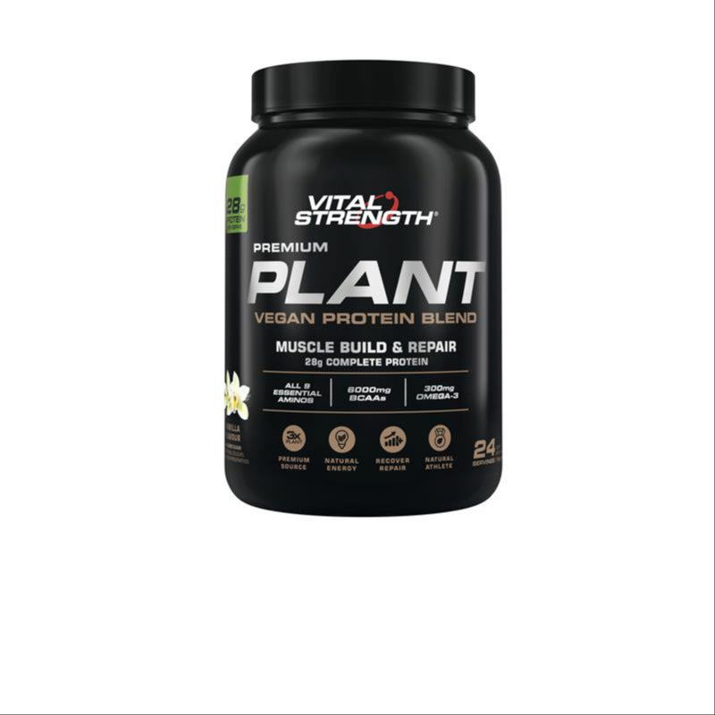 Vital Strength Plant Vegan Protein 1kg Vanilla front image on Livehealthy HK imported from Australia