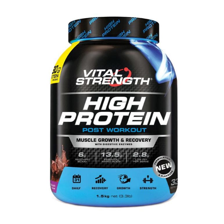 VitalStrength High Protein Chocolate 1.5kg front image on Livehealthy HK imported from Australia