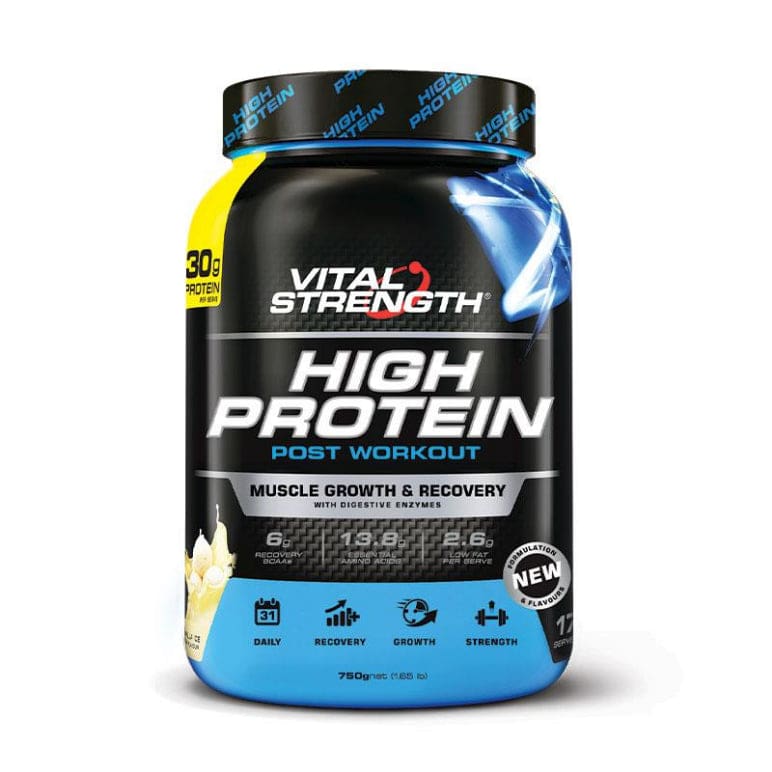 VitalStrength High Protein Vanilla 750g front image on Livehealthy HK imported from Australia
