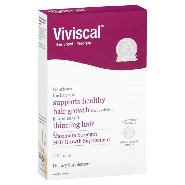 Viviscal Maximum Strength Supplement for Women 60 front image on Livehealthy HK imported from Australia