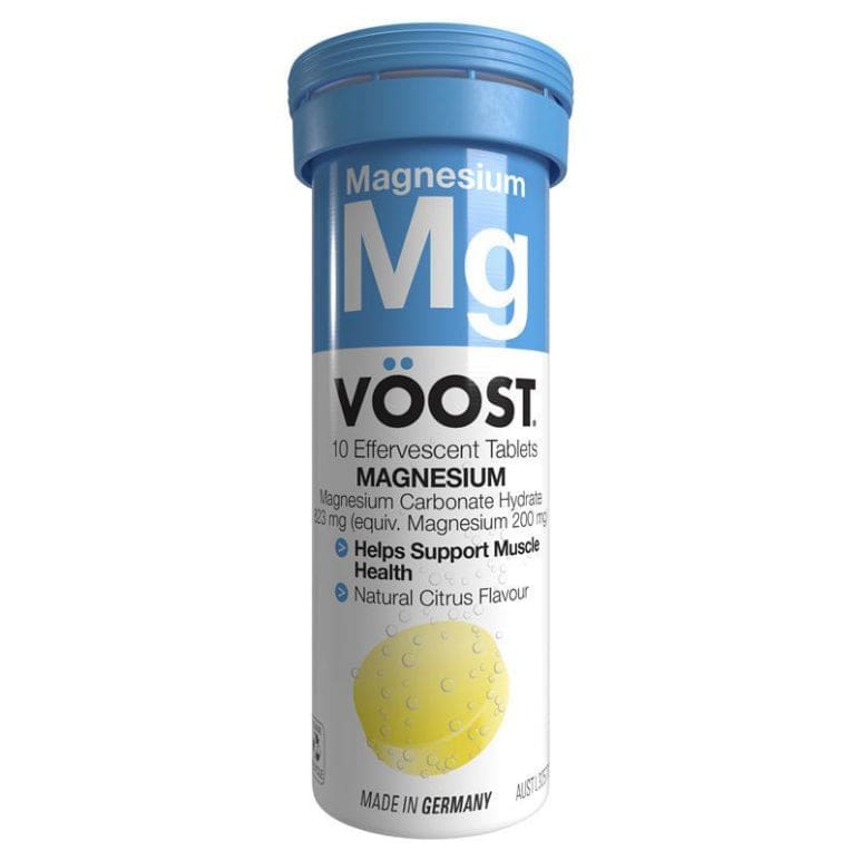 VOOST Magnesium Effervescent 10 Tablets front image on Livehealthy HK imported from Australia