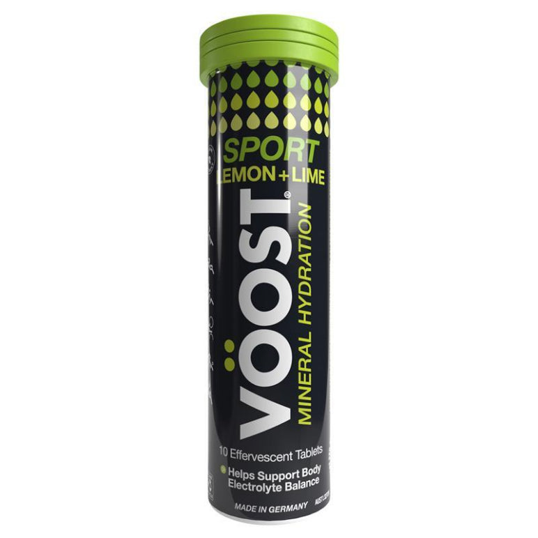 Voost Sport Lemon & Lime Effervescent 10 Tablets front image on Livehealthy HK imported from Australia