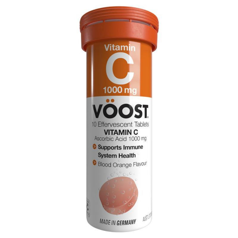 VOOST Vitamin C Effervescent 10 Tablets front image on Livehealthy HK imported from Australia