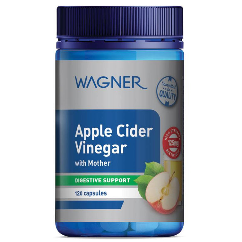 Wagner Apple Cider Vinegar with Mother 120 Capsules front image on Livehealthy HK imported from Australia