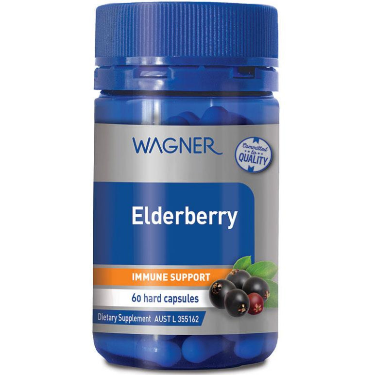 Wagner Elderberry 60 Capsules front image on Livehealthy HK imported from Australia