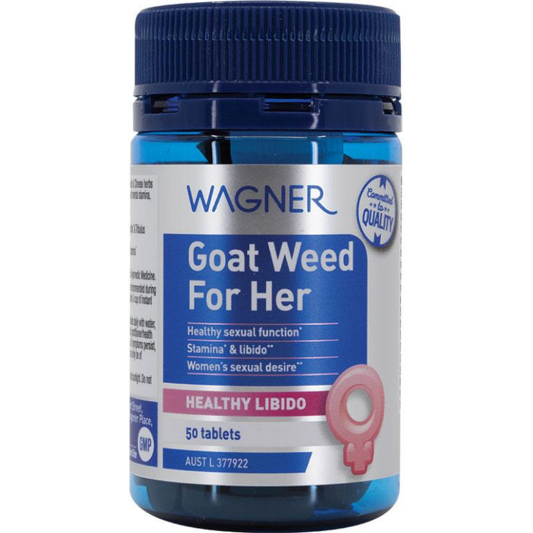 Wagner Goat Weed For Her 50 Tablets front image on Livehealthy HK imported from Australia