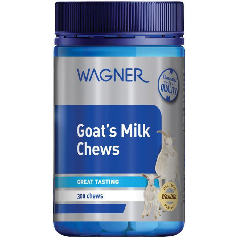 Wagner Goats Milk Chewables Vanilla 300 Tablets front image on Livehealthy HK imported from Australia