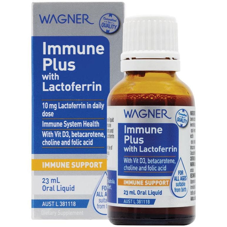 Wagner Immune Plus With Lactoferrin 23ml Oral Liquid front image on Livehealthy HK imported from Australia