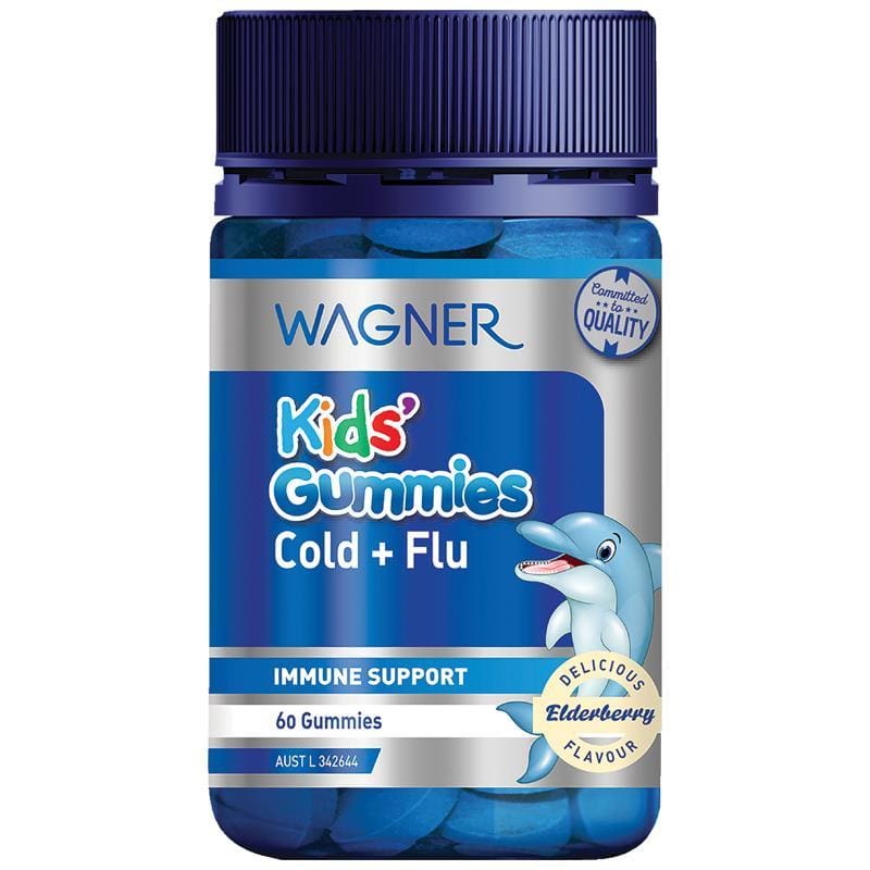Wagner Kids Gummies Cold & Flu 60 Gummies front image on Livehealthy HK imported from Australia