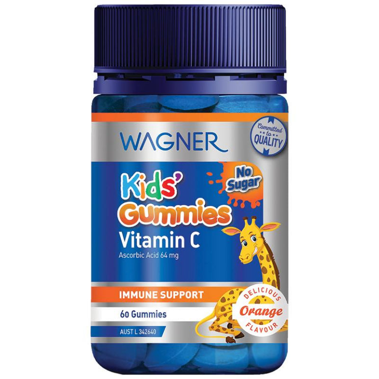 Wagner Kids Gummies Vitamin C No Sugar 60 Gummies front image on Livehealthy HK imported from Australia