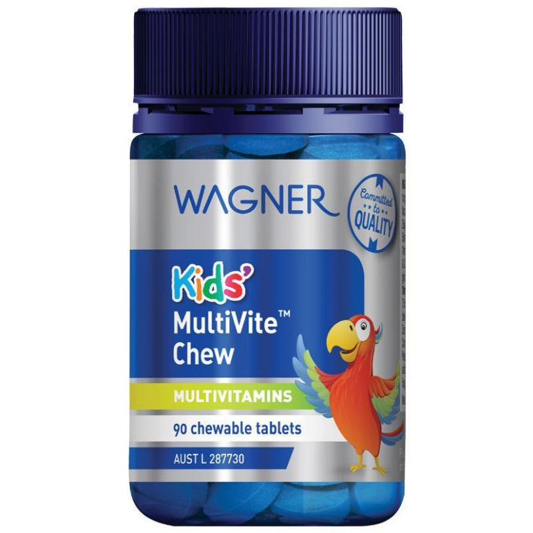 Wagner Kids Multivite Chew 90 Tablets front image on Livehealthy HK imported from Australia