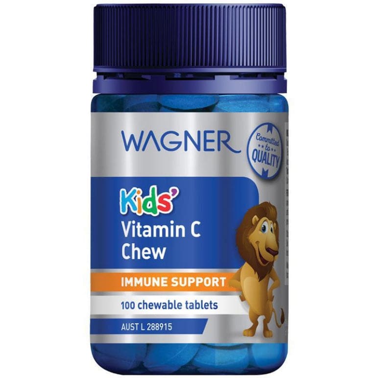 Wagner Kids Vitamin C Chewable 100 Tablets front image on Livehealthy HK imported from Australia