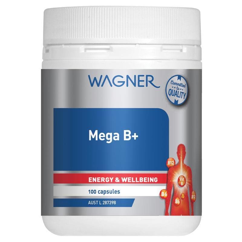 Wagner Mega B+ 100 Capsules front image on Livehealthy HK imported from Australia