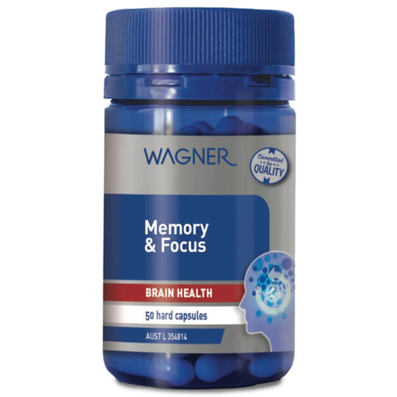 Wagner Memory & Focus 50 Capsules front image on Livehealthy HK imported from Australia