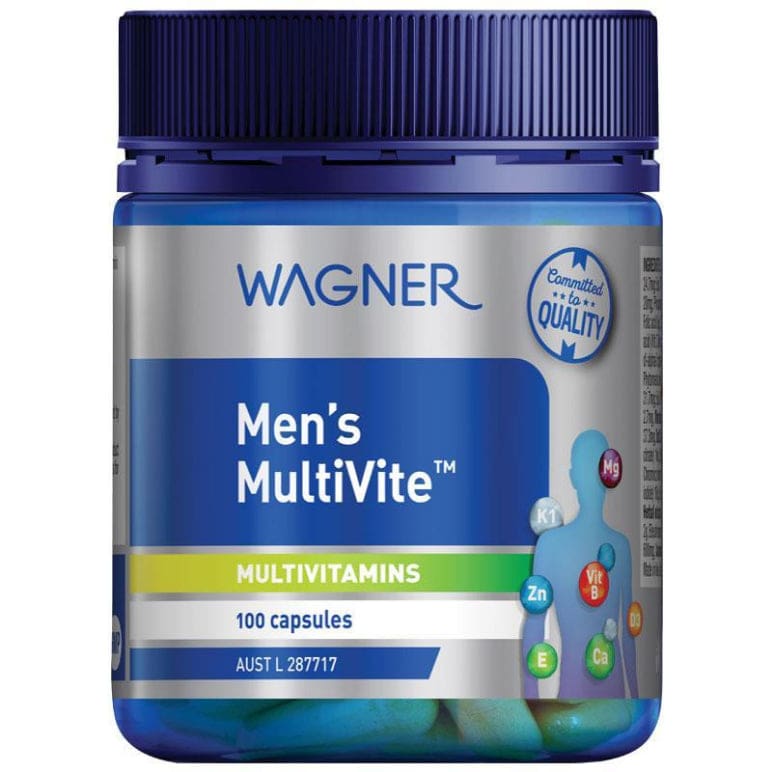 Wagner Mens Multivite 100 Capsules front image on Livehealthy HK imported from Australia