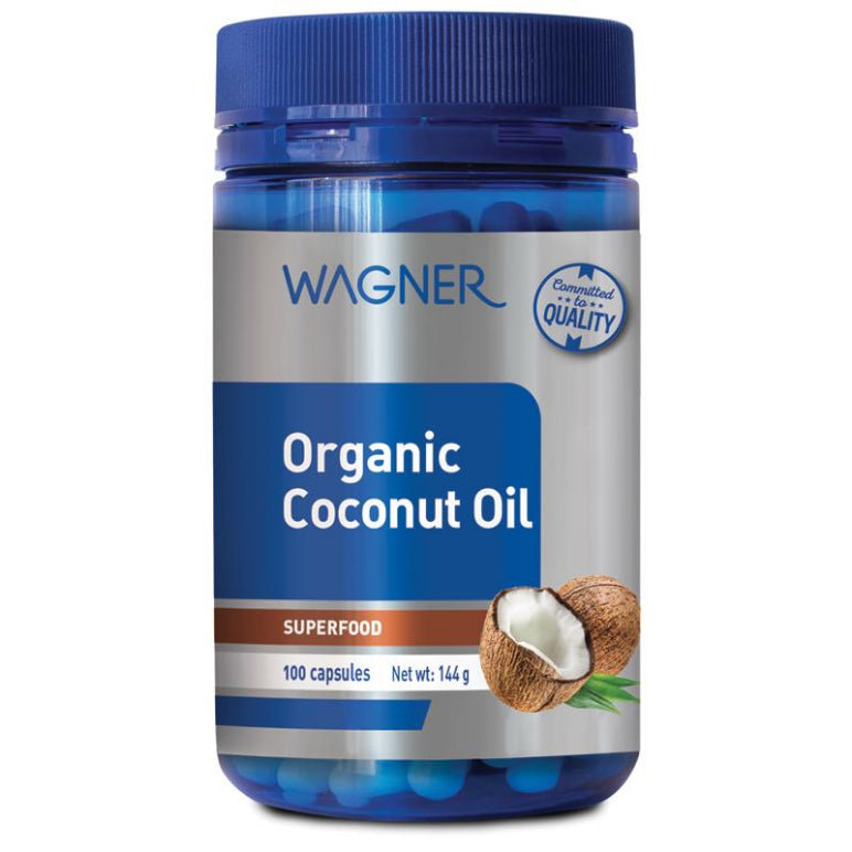 Wagner Organic Coconut Oil 100 Capsules front image on Livehealthy HK imported from Australia