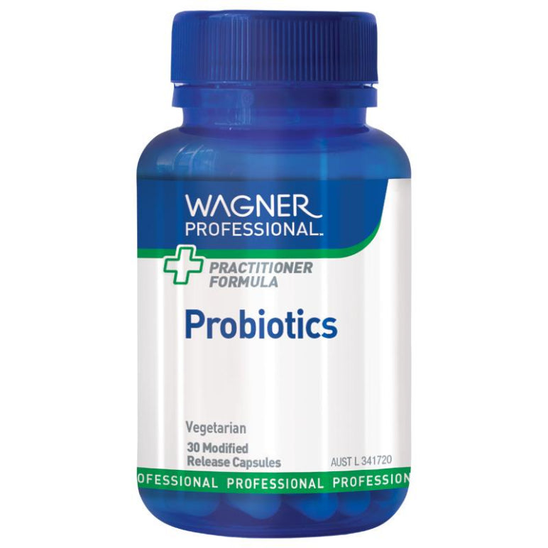 Wagner Professional Probiotics 30 Vegetarian Modified Release Capsules front image on Livehealthy HK imported from Australia