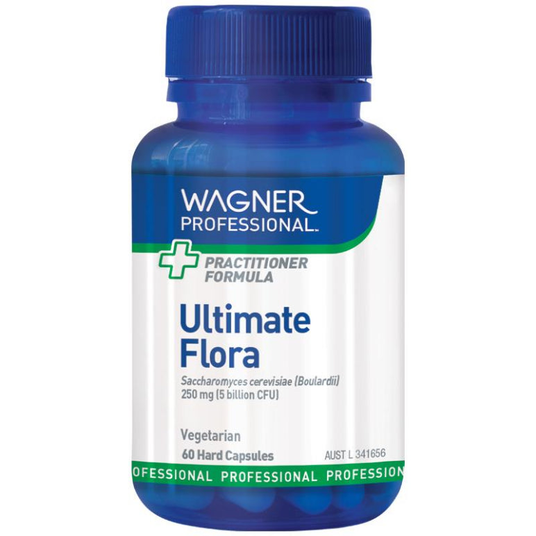 Wagner Professional Ultimate Flora 60 Vegetarian Capsules front image on Livehealthy HK imported from Australia