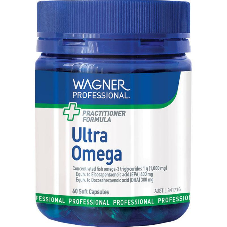 Wagner Professional Ultra Omega 60 Soft Capsules front image on Livehealthy HK imported from Australia