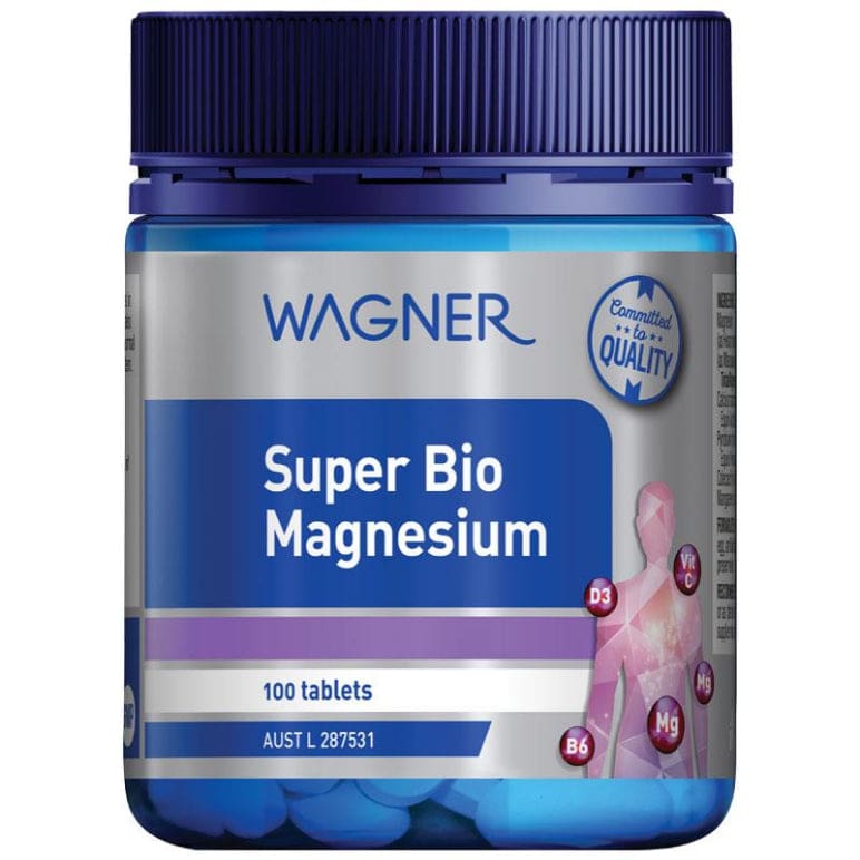 Wagner Super Bio Magnesium 100 Tablets front image on Livehealthy HK imported from Australia