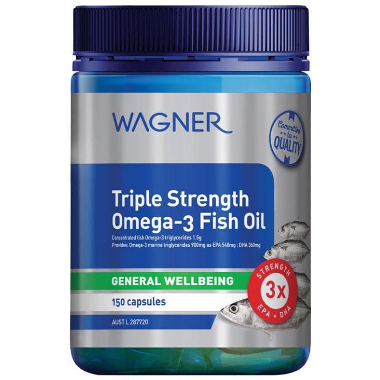 Wagner Triple Strength Omega-3 Fish Oil 150 Capsules front image on Livehealthy HK imported from Australia