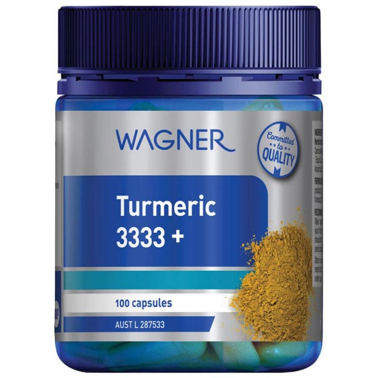 Wagner Turmeric 3333 + 100 Capsules front image on Livehealthy HK imported from Australia