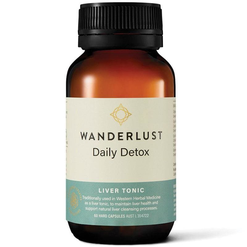 Wanderlust Daily Detox 60 Capsules front image on Livehealthy HK imported from Australia