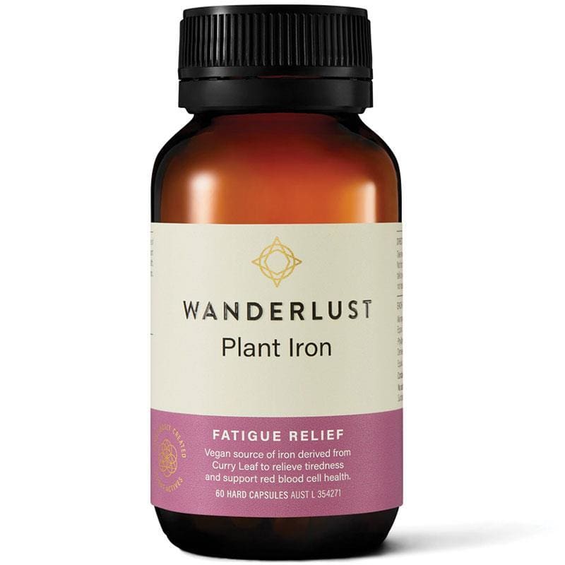Wanderlust Plant Iron 60 Capsules front image on Livehealthy HK imported from Australia