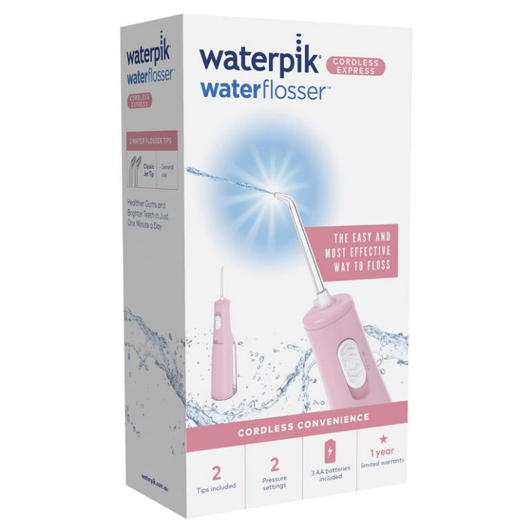Waterpik Waterflosser Cordless Express Pink front image on Livehealthy HK imported from Australia