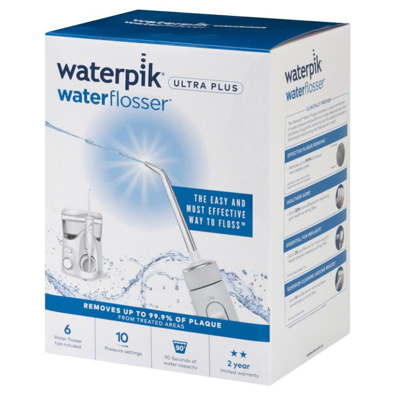 Waterpik Waterflosser Ultra Plus White front image on Livehealthy HK imported from Australia
