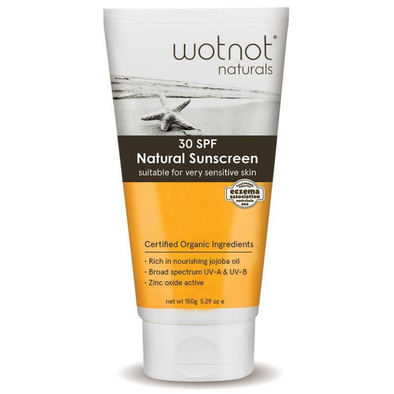 Wotnot SPF 30 Natural Zinc Sunscreen 150g front image on Livehealthy HK imported from Australia