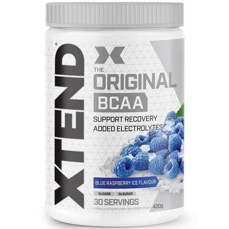 Xtend BCAA Blue Raspberry Ice 30 Serves front image on Livehealthy HK imported from Australia